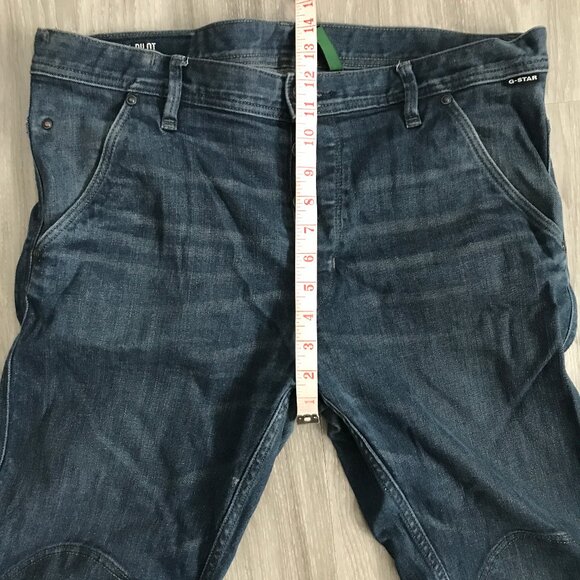 G Star Raw Moto Blue Slim Fit Pilot Jeans Mens 30 - Picture 8 of 14